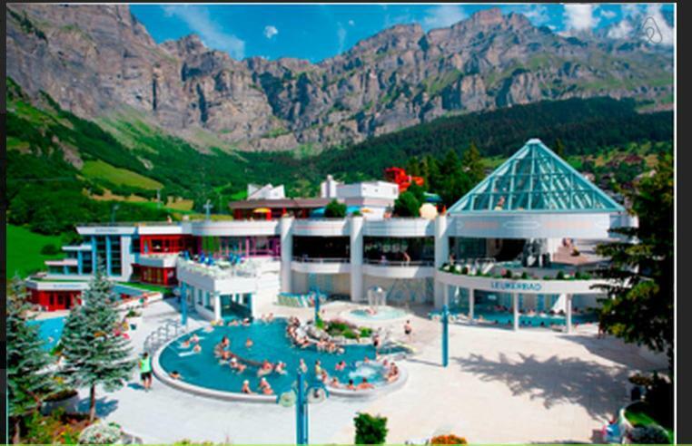 2,5 Pces Accueillant Comme A La Maison Leukerbad Kültér fotó